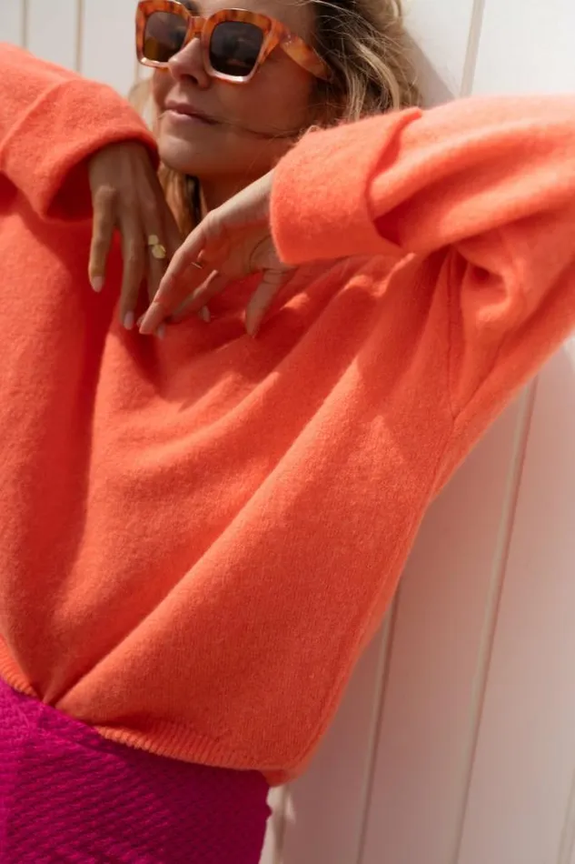Easy Clothes Orange Jena Sweater Orange Women039s Clothing Sweaters Easy Clothes Orange Jena Sweater Orange Women039s Clothing Sweaters