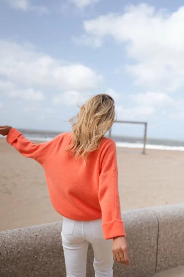 Easy Clothes Orange Jena Sweater Orange Women039s Clothing Sweaters Easy Clothes Orange Jena Sweater Orange Women039s Clothing Sweaters