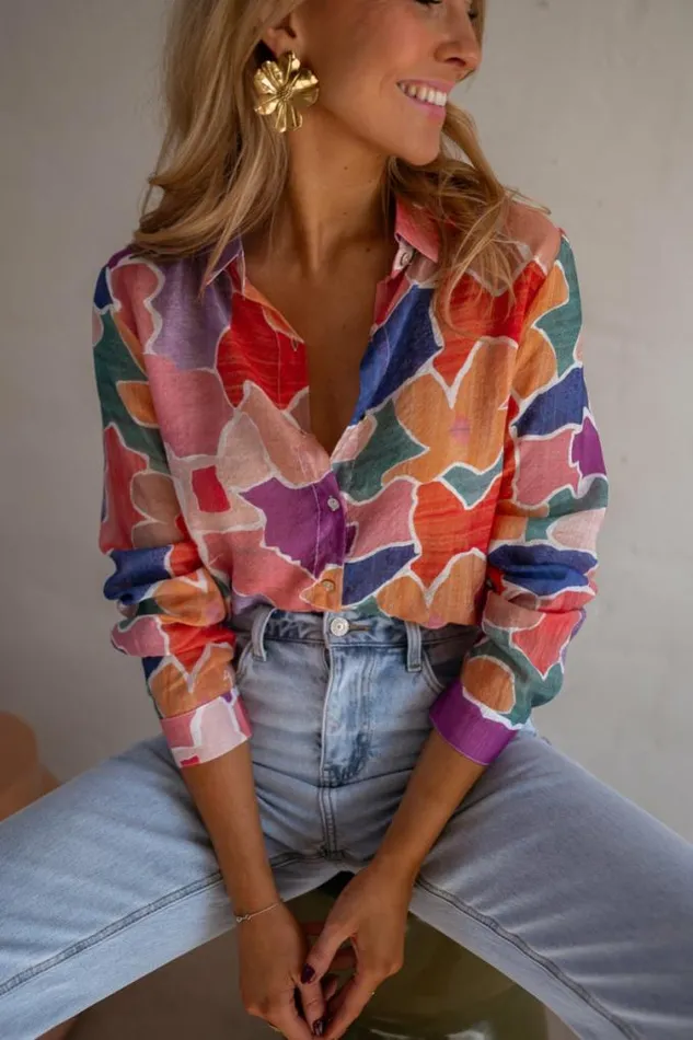 Easy Clothes Patterned Hadri Shirt Women039s Clothing Shirts