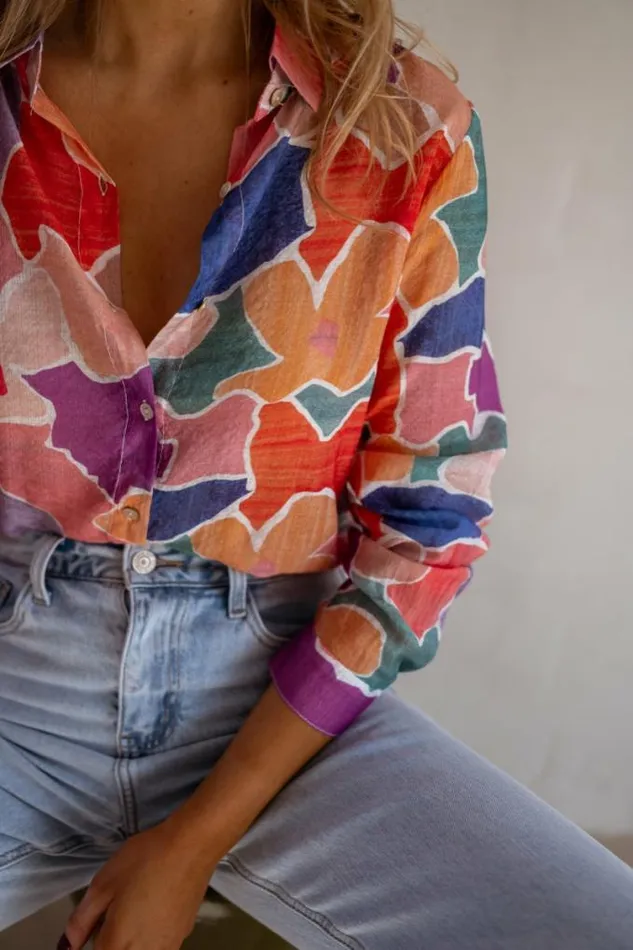 Easy Clothes Patterned Hadri Shirt Women039s Clothing Shirts