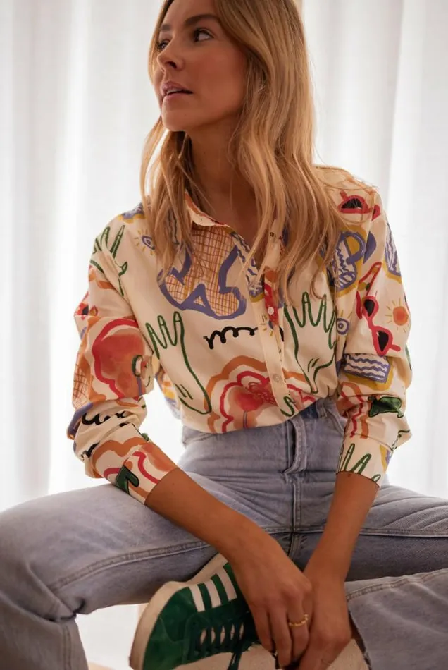 Easy Clothes Patterned Lou Shirt Women039s Clothing Shirts
