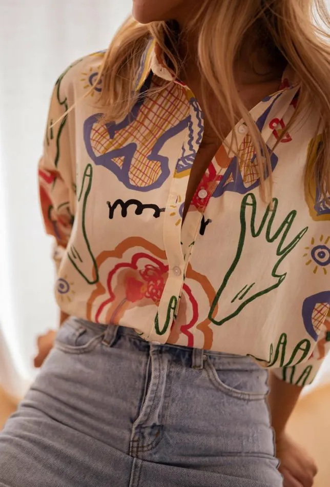 Easy Clothes Patterned Lou Shirt Women039s Clothing Shirts