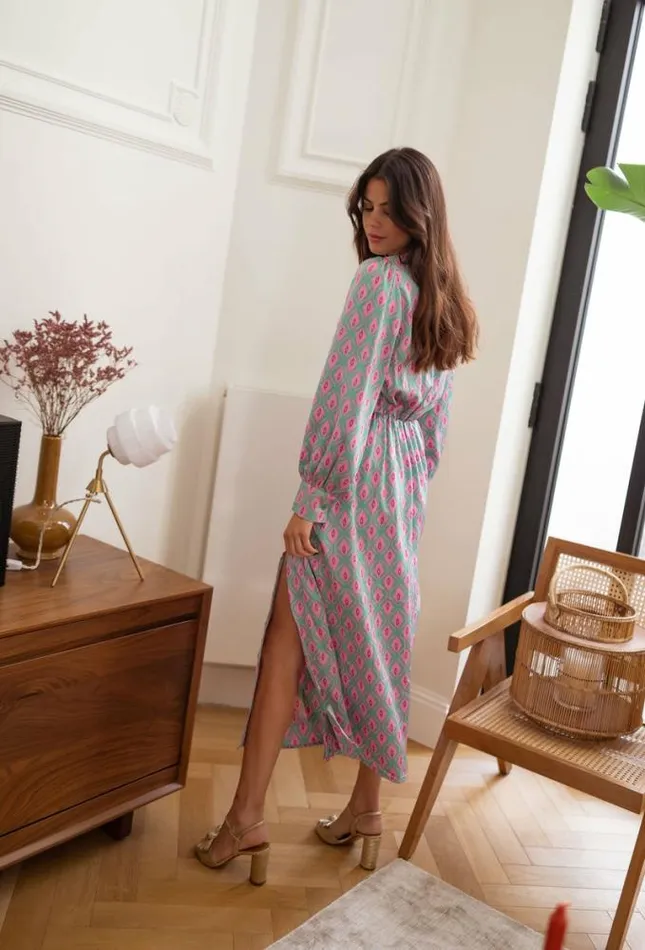 Easy Clothes Patterned Siam Maxi Dress Women039s Clothing Dresses