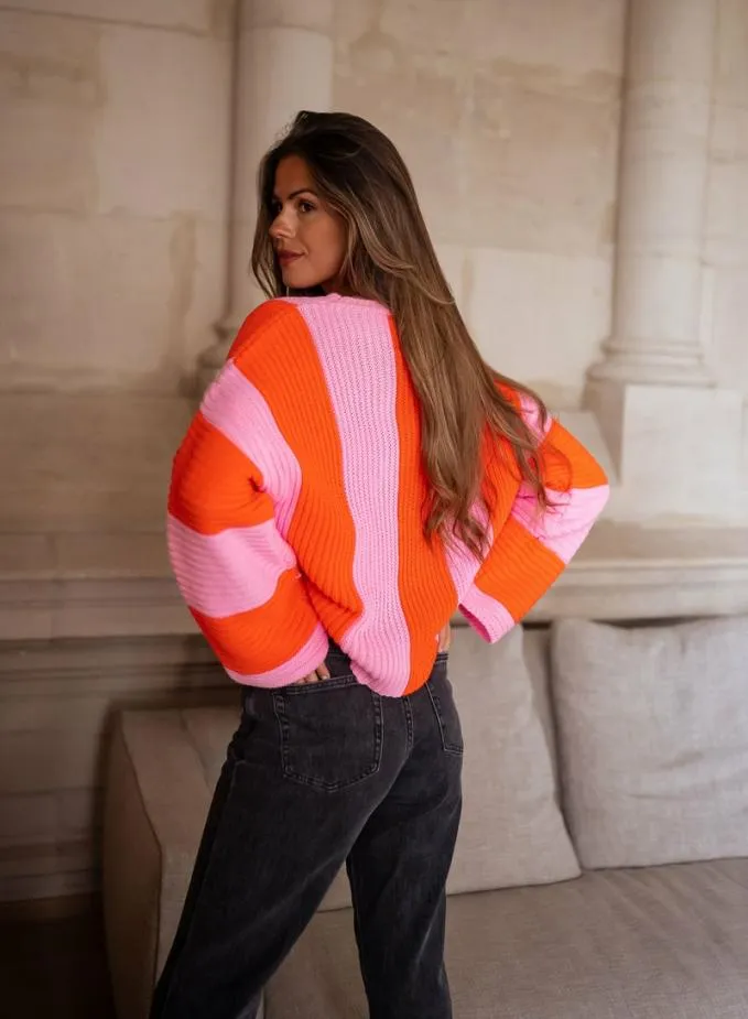 Easy Clothes Pink And Orange Masson Sweater Pink and Orange Women039s Clothing Sweaters Easy Clothes Pink And Orange Masson Sweater Pink and Orange Women039s Clothing Sweaters