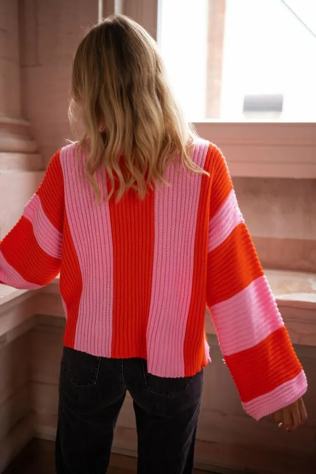 Easy Clothes Pink And Orange Masson Sweater Pink and Orange Women039s Clothing Sweaters Easy Clothes Pink And Orange Masson Sweater Pink and Orange Women039s Clothing Sweaters