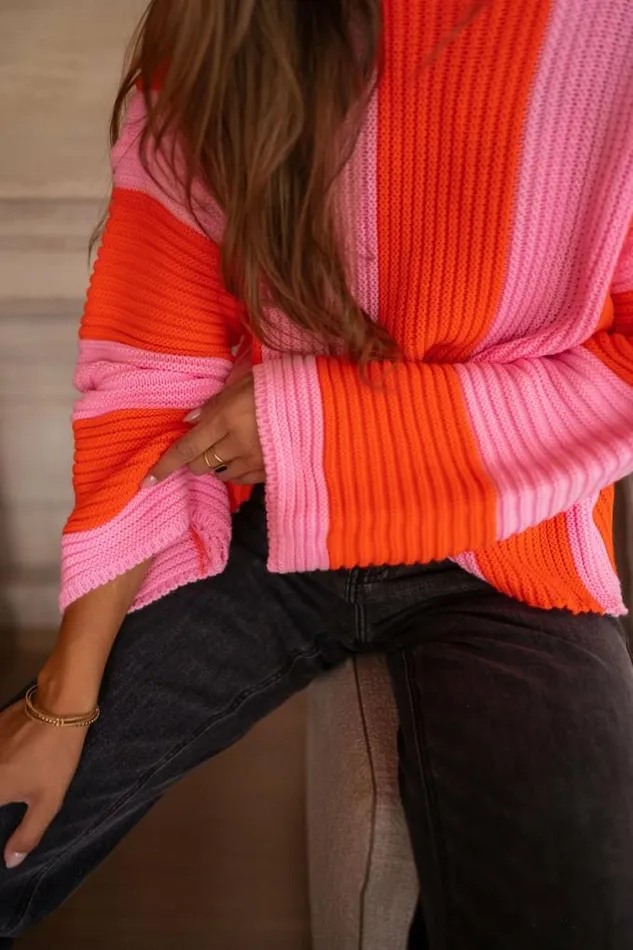 Easy Clothes Pink And Orange Masson Sweater Pink and Orange Women039s Clothing Sweaters Easy Clothes Pink And Orange Masson Sweater Pink and Orange Women039s Clothing Sweaters