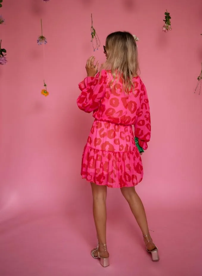 Easy Clothes Pink And Red Aelis Dress Women039s Clothing Dresses