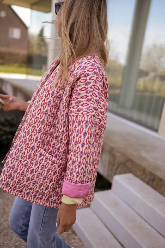 Easy Clothes Pink Belinda Quilted Jacket Women039s Clothing Jackets