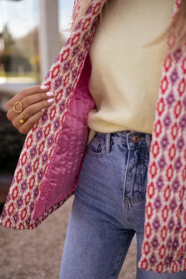 Easy Clothes Pink Belinda Quilted Jacket Women039s Clothing Jackets