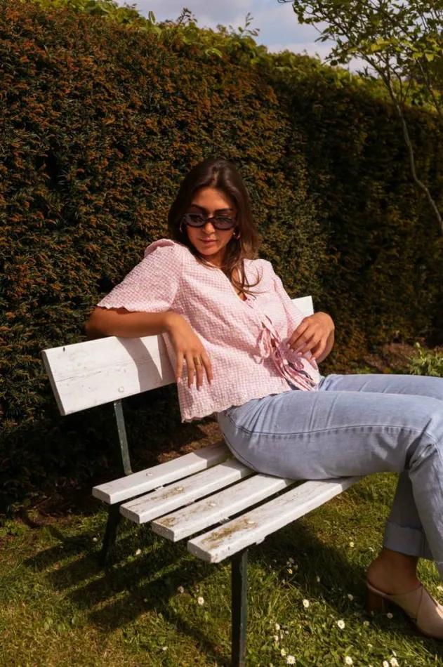 Easy Clothes Pink Charlotte Embroidered Blouse Women039s Clothing Blouses