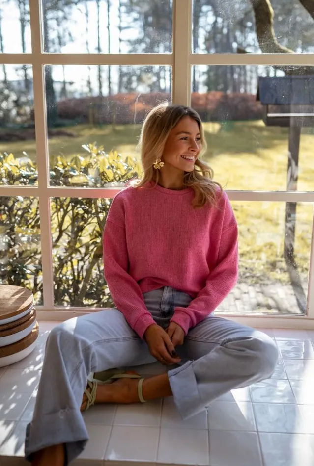 Easy Clothes Pink Dixie Sweater Pink Women039s Clothing Sweaters Easy Clothes Pink Dixie Sweater Pink Women039s Clothing Sweaters