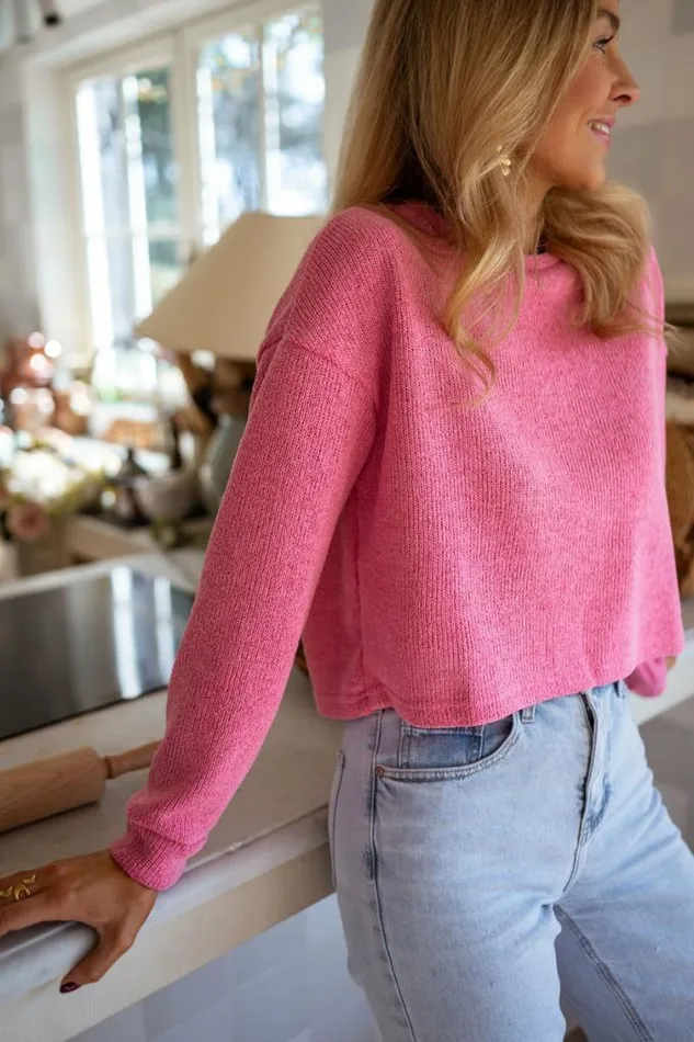 Easy Clothes Pink Dixie Sweater Pink Women039s Clothing Sweaters Easy Clothes Pink Dixie Sweater Pink Women039s Clothing Sweaters