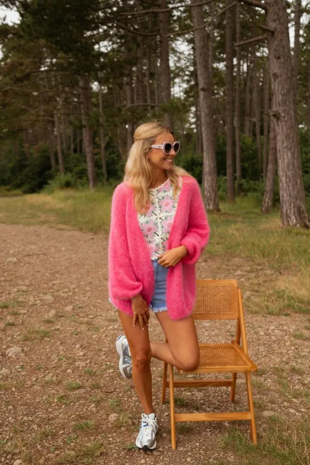 Easy Clothes Pink Emma Cardigan Women039s Clothing Cardigans