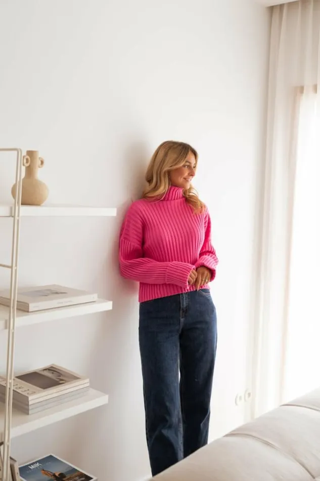 Easy Clothes Pink Georgia Sweater Pink Women039s Clothing Sweaters