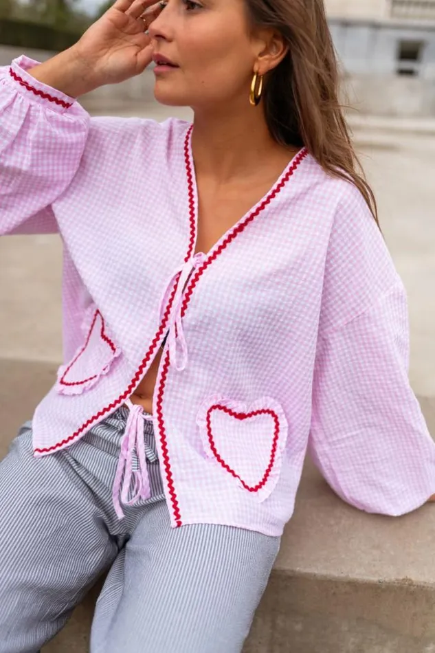 Easy Clothes Pink Gingham Harper Blouse Women039s Clothing Blouses Easy Clothes Pink Gingham Harper Blouse Women039s Clothing Blouses