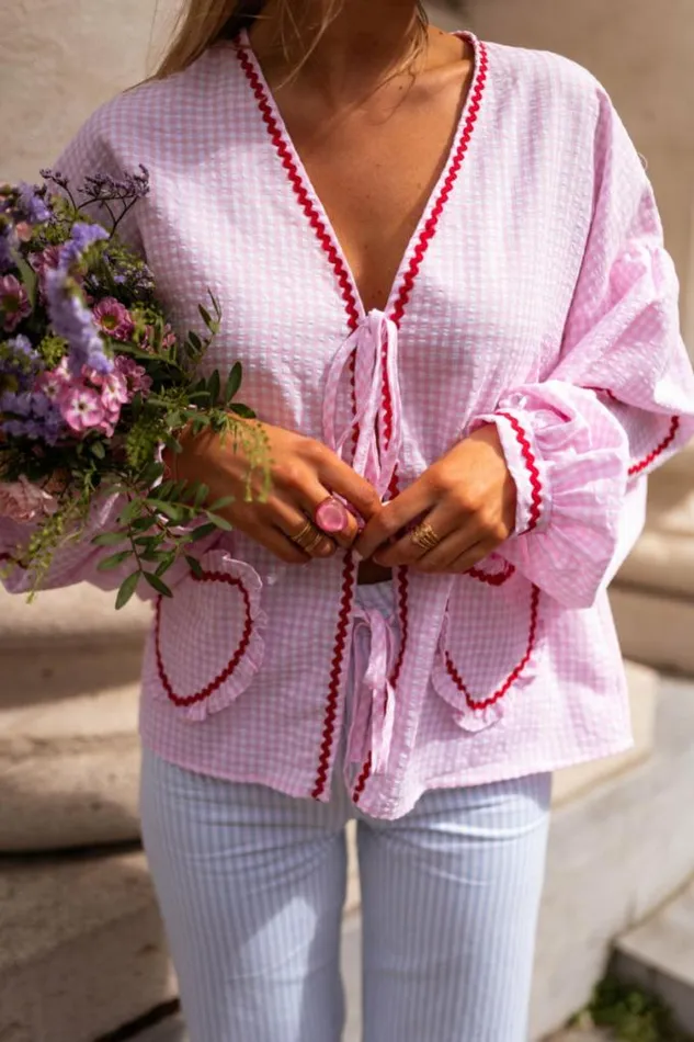 Easy Clothes Pink Gingham Harper Blouse Women039s Clothing Blouses Easy Clothes Pink Gingham Harper Blouse Women039s Clothing Blouses