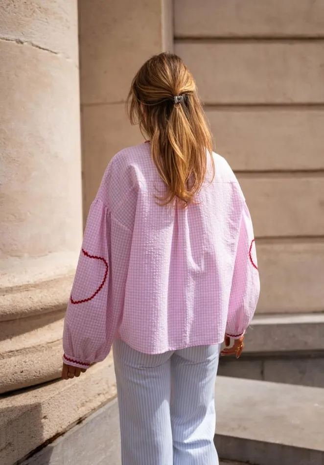 Easy Clothes Pink Gingham Harper Blouse Women039s Clothing Blouses Easy Clothes Pink Gingham Harper Blouse Women039s Clothing Blouses