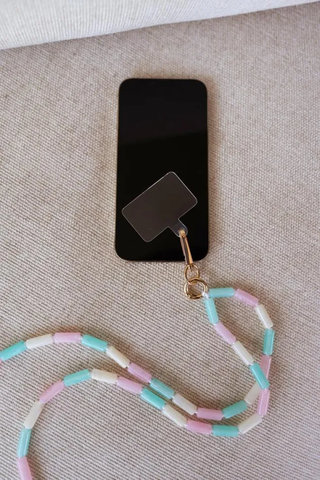 Easy Clothes Pink Green And White Pearl Jula Phone Lanyard Jewelry and Accessories Phone Accessories Easy Clothes Pink Green And White Pearl Jula Phone Lanyard Jewelry and Accessories Phone Accessories
