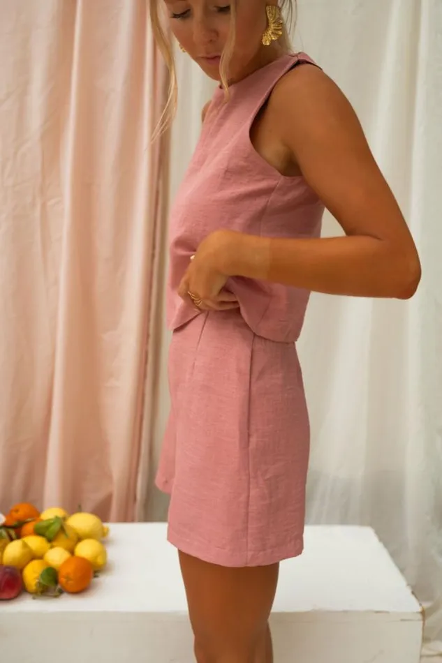Easy Clothes Pink Jade Romper Pink Women039s Clothing Jumpsuits and Rompers