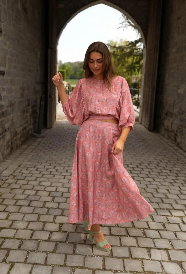 Easy Clothes Pink Patterned Karlou Blouse Women039s Clothing Blouses