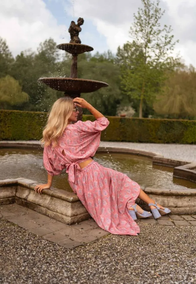 Easy Clothes Pink Patterned Karlou Blouse Women039s Clothing Blouses