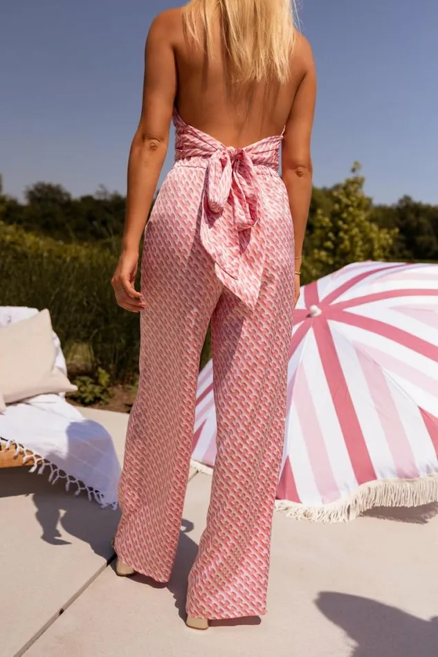 Easy Clothes Pink Patterned Meria Pants Women039s Clothing Pants and Jeans