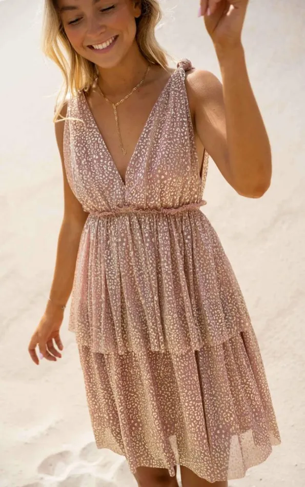 Easy Clothes Pink Shiny Timeo Dress Women039s Clothing Dresses