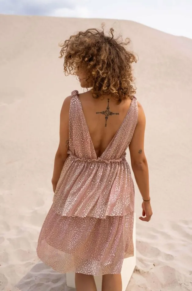 Easy Clothes Pink Shiny Timeo Dress Women039s Clothing Dresses