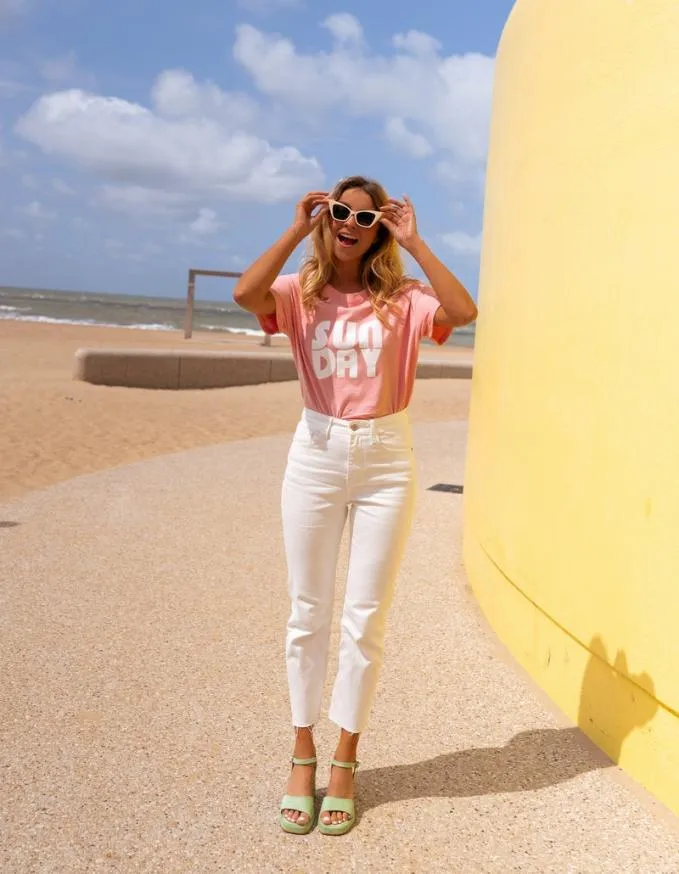 Easy Clothes Pink Sunday TShirt Women039s Clothing Tshirts Easy Clothes Pink Sunday TShirt Women039s Clothing Tshirts