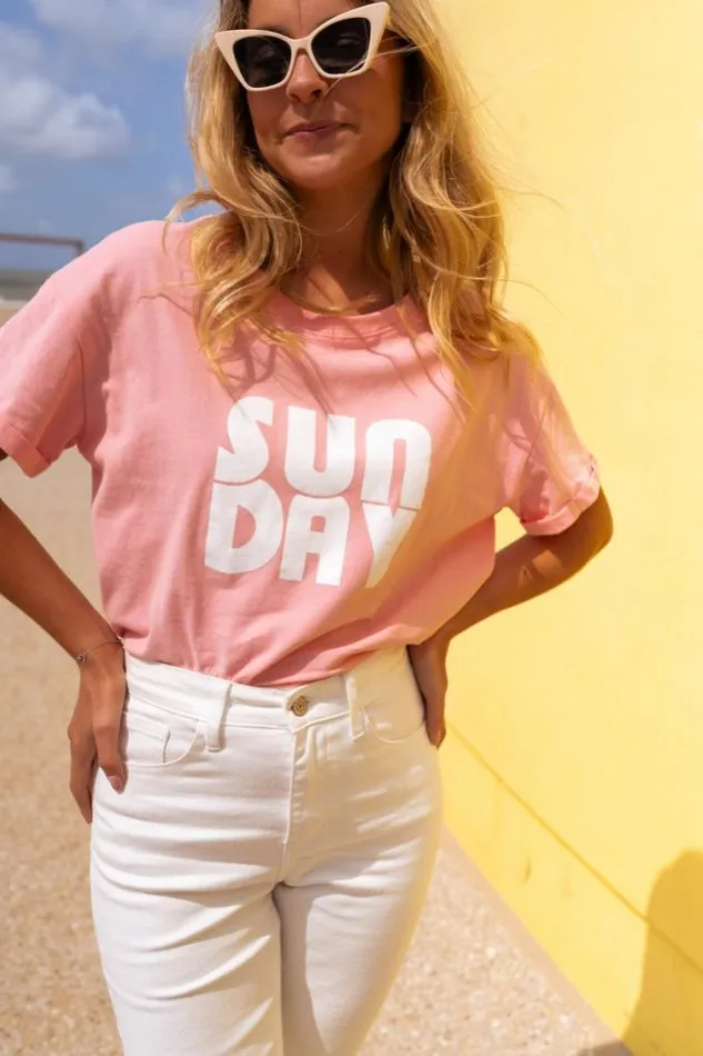 Easy Clothes Pink Sunday TShirt Women039s Clothing Tshirts Easy Clothes Pink Sunday TShirt Women039s Clothing Tshirts