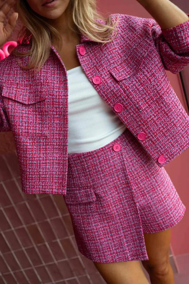 Easy Clothes Pink Tweed Joao Jacket Women039s Clothing Jackets Easy Clothes Pink Tweed Joao Jacket Women039s Clothing Jackets