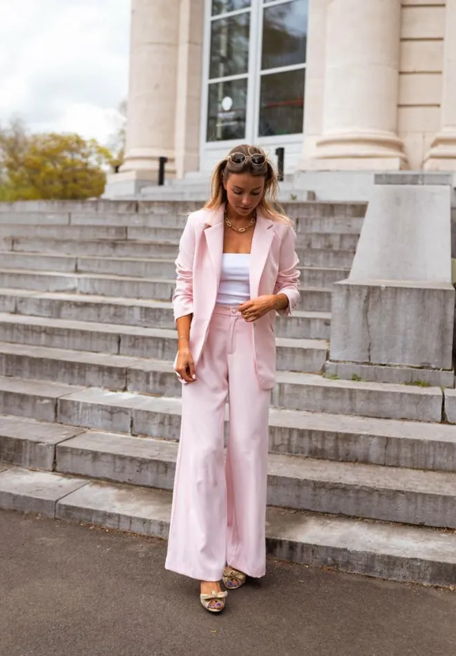 Easy Clothes Powder Pink Aurore Blazer Women039s Clothing Blazers