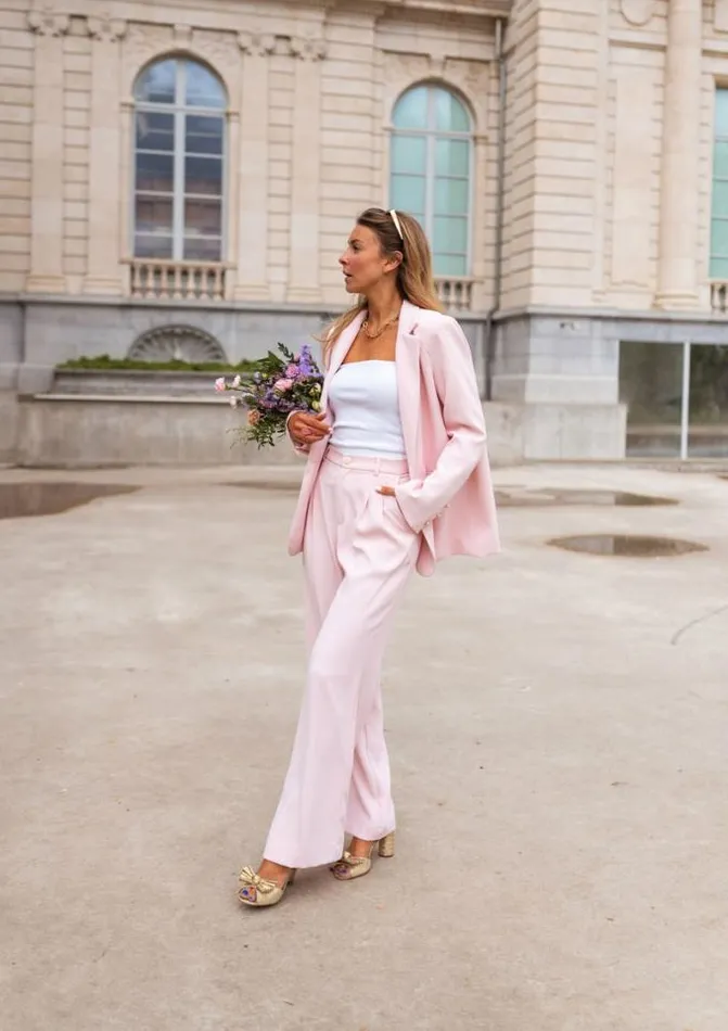 Easy Clothes Powder Pink Aurore Blazer Women039s Clothing Blazers