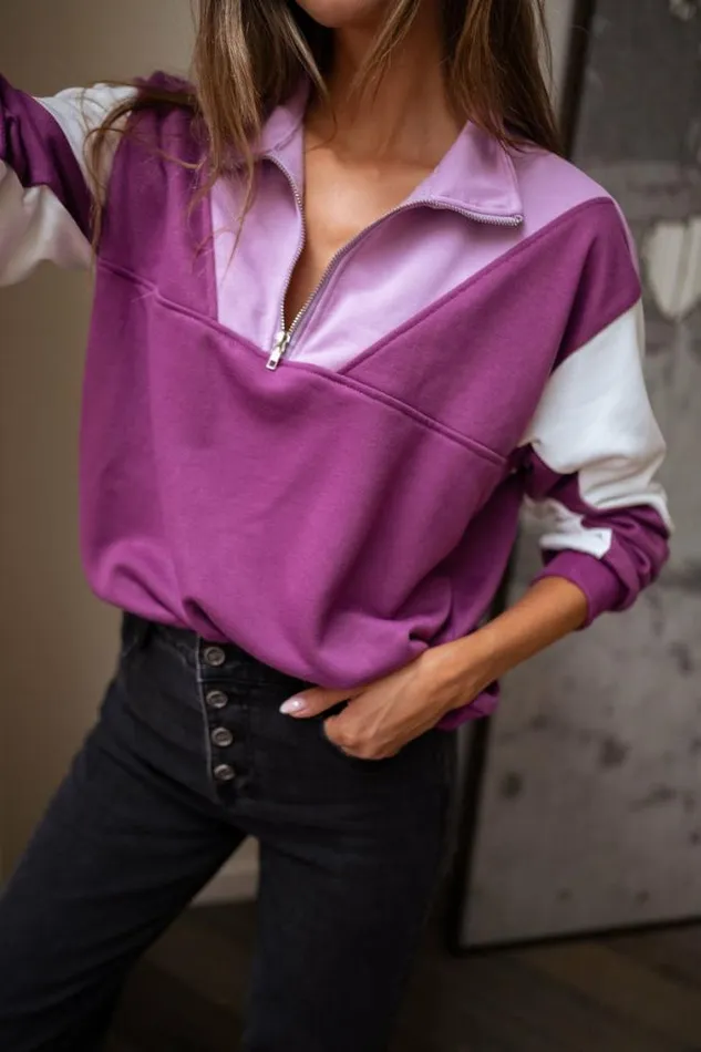 Easy Clothes Purple And Ecru Elisabeth Sweater Women039s Clothing Sweaters Easy Clothes Purple And Ecru Elisabeth Sweater Women039s Clothing Sweaters