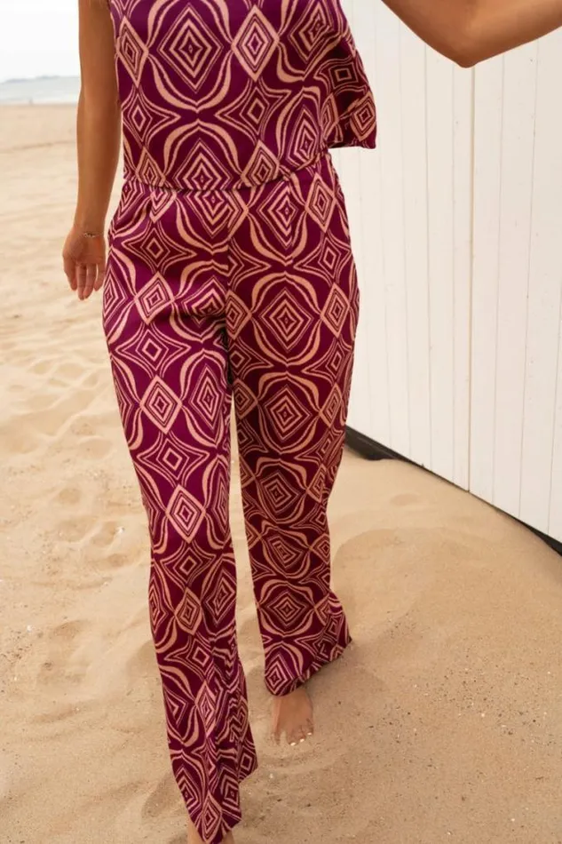 Easy Clothes Purple Patterned Telio Pants Women039s Clothing Pants and Jeans
