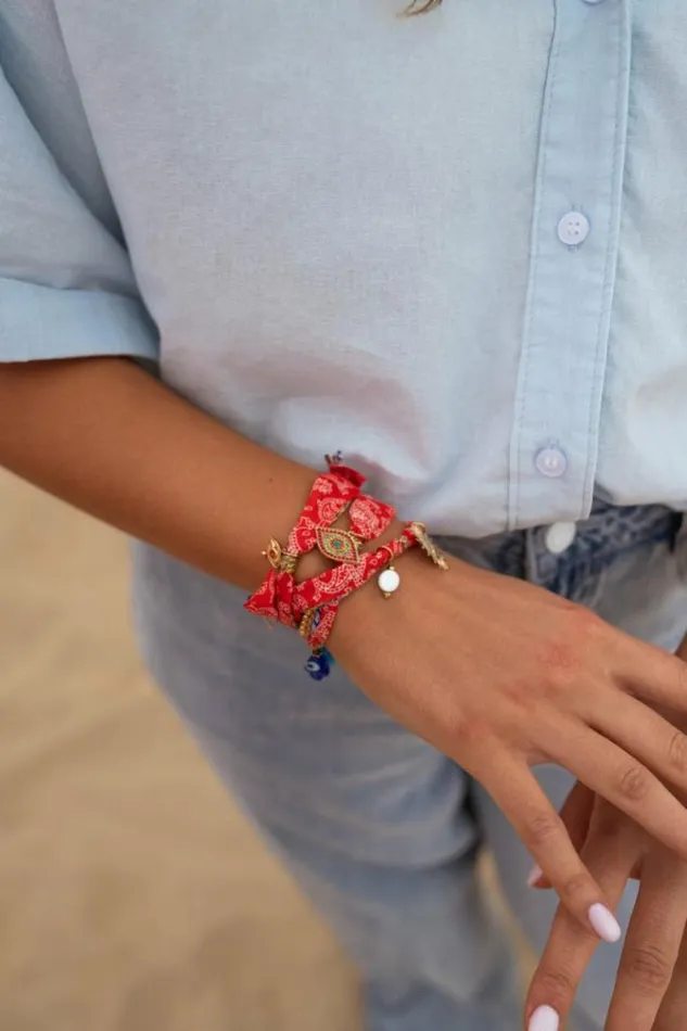Easy Clothes Red And Golden Louny Bracelet Jewelry and Accessories Bracelets