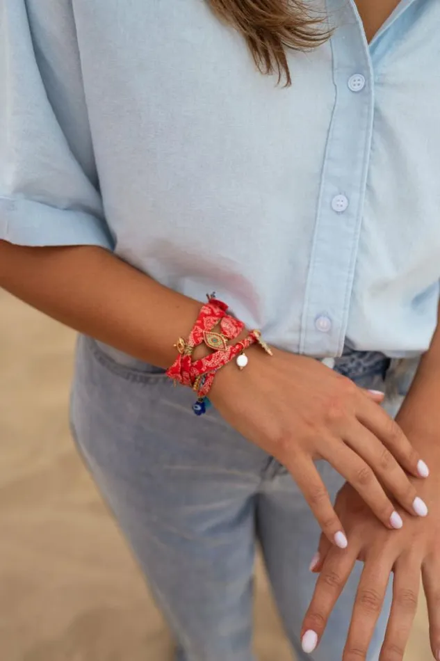Easy Clothes Red And Golden Louny Bracelet Jewelry and Accessories Bracelets Easy Clothes Red And Golden Louny Bracelet Jewelry and Accessories Bracelets