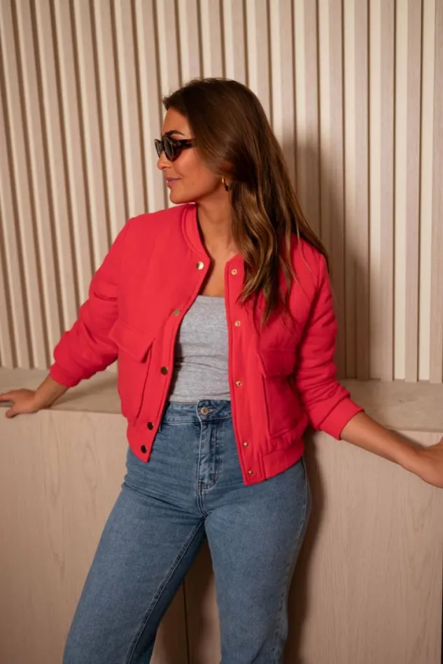 Easy Clothes Red Angelina Bomber Jacket Women039s Clothing Jackets Easy Clothes Red Angelina Bomber Jacket Women039s Clothing Jackets