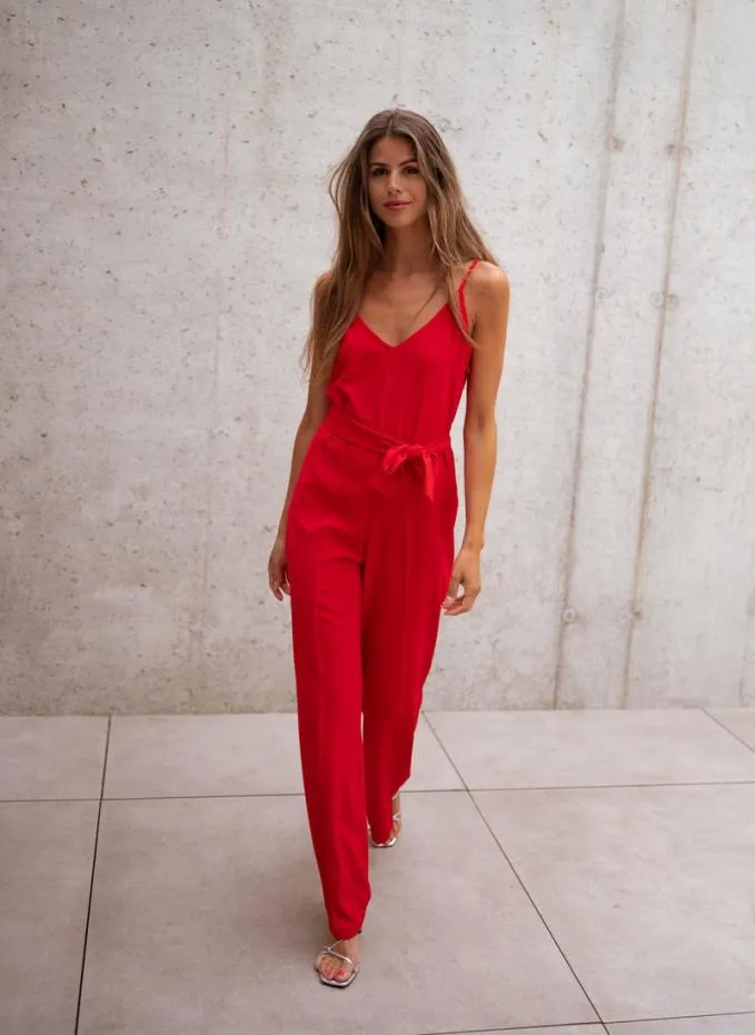 Easy Clothes Red Maelle Jumpsuit Women039s Clothing Jumpsuits and Rompers