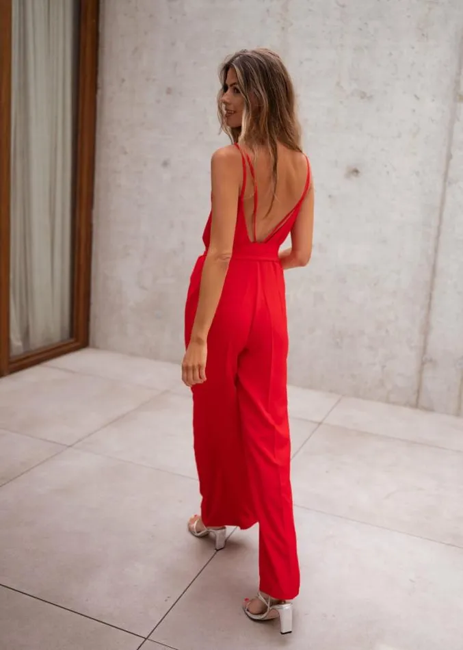 Easy Clothes Red Maelle Jumpsuit Women039s Clothing Jumpsuits and Rompers