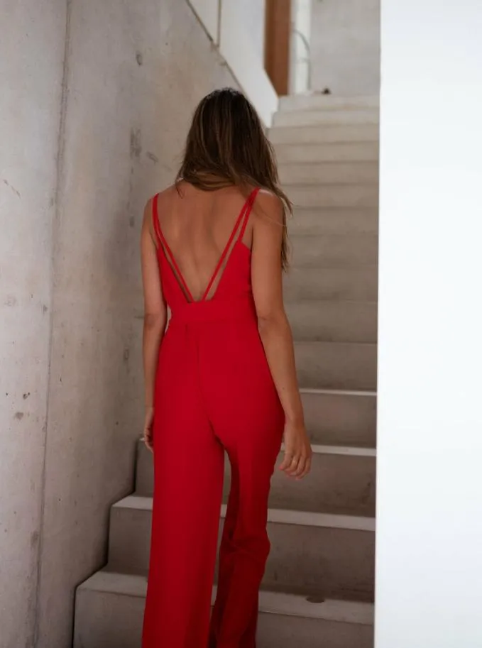 Easy Clothes Red Maelle Jumpsuit Women039s Clothing Jumpsuits and Rompers