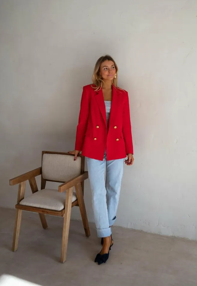Easy Clothes Red Maon Blazer Red Women039s Clothing Blazers Easy Clothes Red Maon Blazer Red Women039s Clothing Blazers