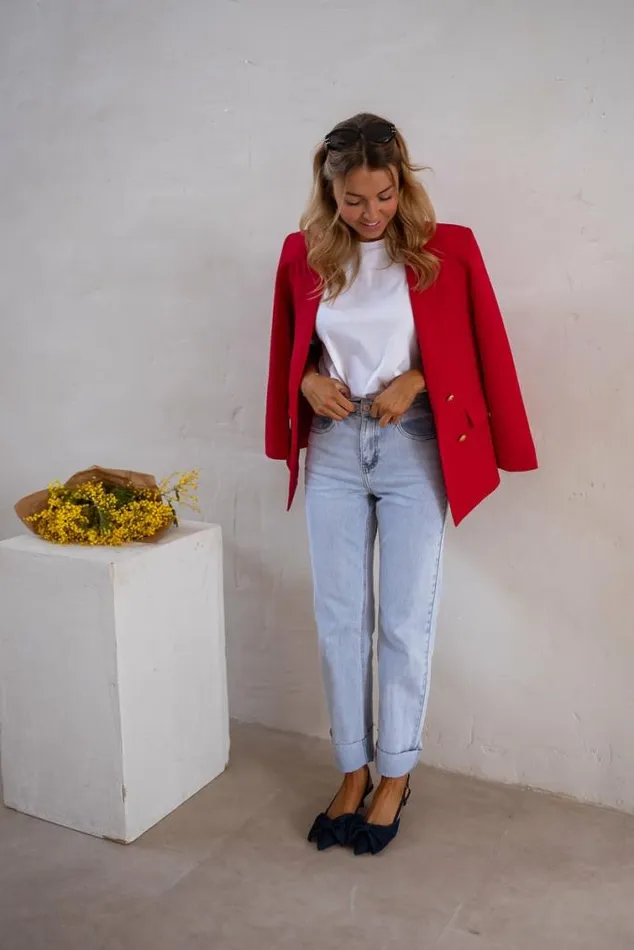 Easy Clothes Red Maon Blazer Red Women039s Clothing Pants and Jeans