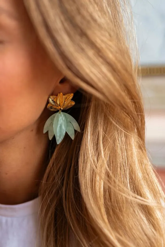 Easy Clothes Sea Green And Golden Willy Earrings Sea Green Jewelry and Accessories Earrings Easy Clothes Sea Green And Golden Willy Earrings Sea Green Jewelry and Accessories Earrings