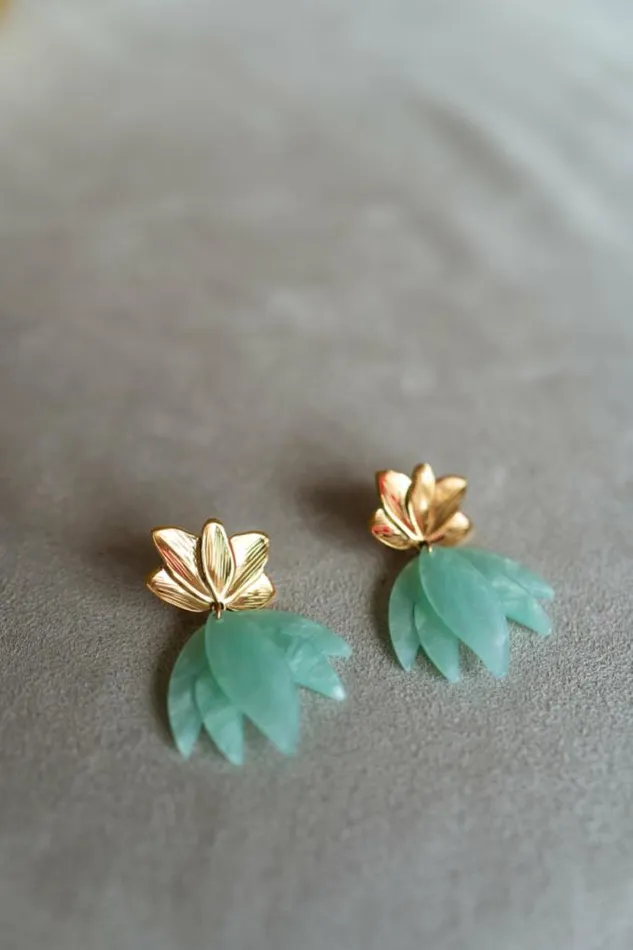 Easy Clothes Sea Green And Golden Willy Earrings Sea Green Jewelry and Accessories Earrings Easy Clothes Sea Green And Golden Willy Earrings Sea Green Jewelry and Accessories Earrings