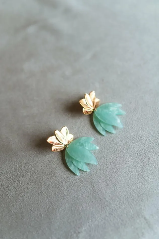 Easy Clothes Sea Green And Golden Willy Earrings Sea Green Jewelry and Accessories Earrings Easy Clothes Sea Green And Golden Willy Earrings Sea Green Jewelry and Accessories Earrings