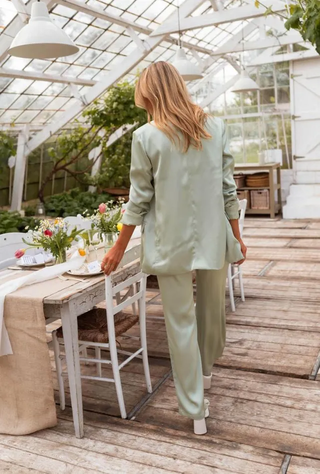 Easy Clothes Sea Green Satin Appoline Pants Sea Green Women039s Clothing Pants and Jeans Easy Clothes Sea Green Satin Appoline Pants Sea Green Women039s Clothing Pants and Jeans
