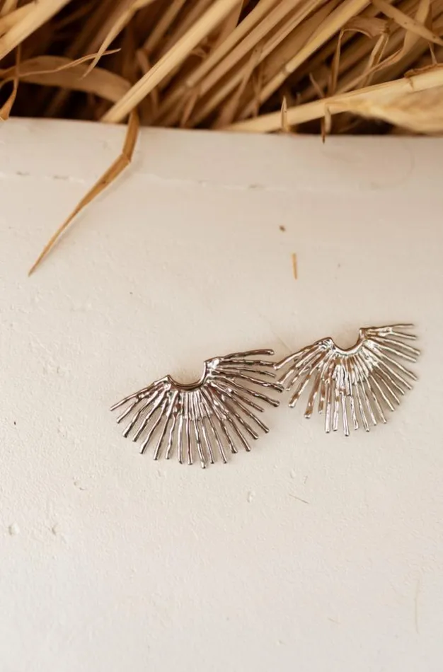 Easy Clothes Silvery Frika Earrings Silvery Jewelry and Accessories Earrings