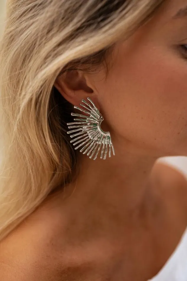 Easy Clothes Silvery Frika Earrings Silvery Jewelry and Accessories Earrings