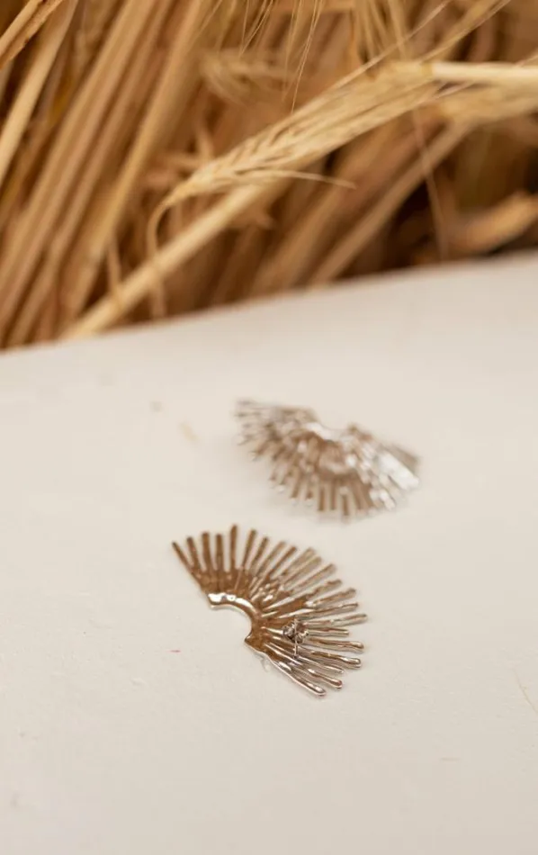 Easy Clothes Silvery Frika Earrings Silvery Jewelry and Accessories Earrings